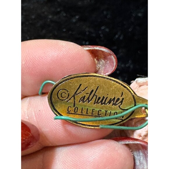 Vintage Katherines Collection Pink Poodle Ornament With Tulle Skirt & Glitter - Picture 6 of 7